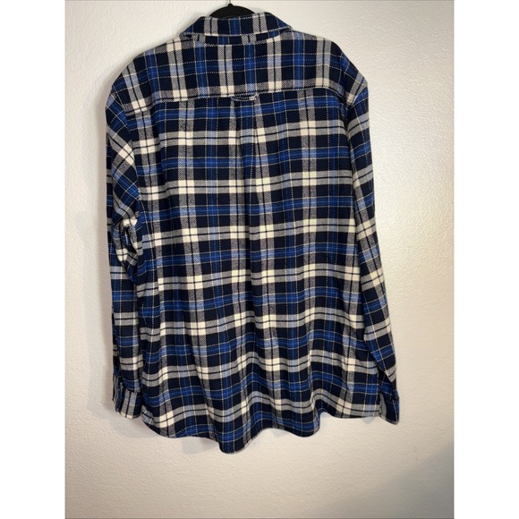 Orvis Thick Flannel Soft Shirt Mens 2XL Button Up Check Blue Lumberjack Plaid - Picture 5 of 11